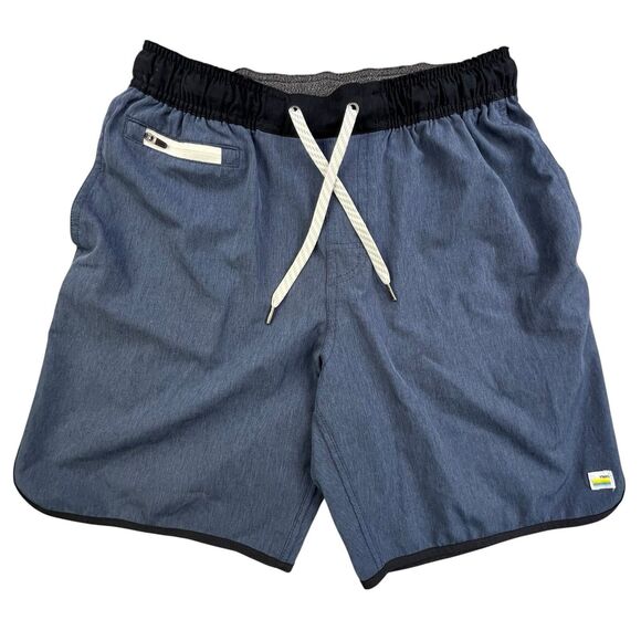 Vuori Banks Shorts Mens Medium Blue 8” Inseam Unlined Athletic Casual Workout - Picture 1 of 12